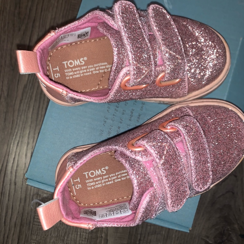 Toms infant Rose Gold shoe